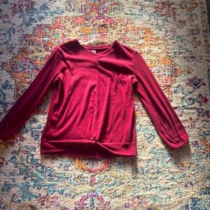 Maroon long sleeve top